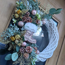 Load image into Gallery viewer, Santa's Shoemaker - Large Christmas Artificial Flower Wreath