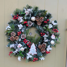 Load image into Gallery viewer, Vintage Christmas - Large Christmas Artificial Flower Wreath