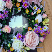 Load image into Gallery viewer, Maeva - Spring Summer Med/Large Artificial Floral Door Wreath (Copy)