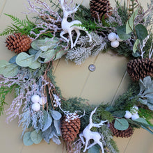 Load image into Gallery viewer, The Prancing Stag - XL Large Christmas Artificial Flower Wreath