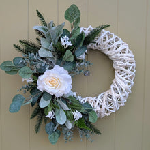 Load image into Gallery viewer, Winter Rose - Large Christmas Artificial Flower Wreath