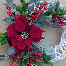 Load image into Gallery viewer, Very Merry - Large Christmas Artificial Flower Wreath