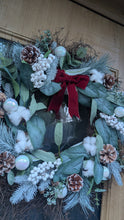 Load image into Gallery viewer, Snowy Mountains - XL Christmas Artificial Flower Wreath