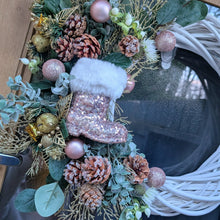Load image into Gallery viewer, Santa's Shoemaker - Large Christmas Artificial Flower Wreath