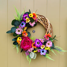 Load image into Gallery viewer, Partridge Bloom Artificial Summer Wreaths made in Glasgow, Scotland

