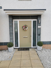 Load image into Gallery viewer, summer artificial flower wreath made by Partridge Blooms florist in Glasgow, Scotland
