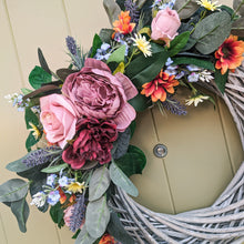 Load image into Gallery viewer, Artificial flower wreaths made in Glasgow, Scotland by Partridge Blooms
