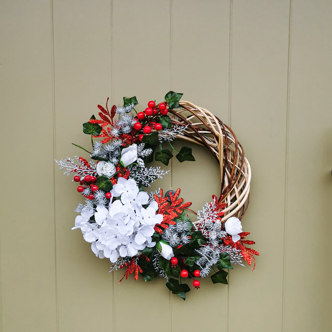 Partridge Blooms artificial Christmas wreaths made in Glasgow, Scotland