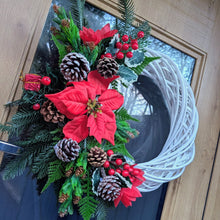 Load image into Gallery viewer, Traditional Christmas - Large Christmas Artificial Flower Wreath
