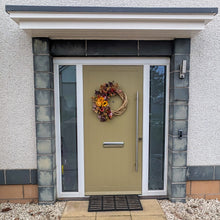 Load image into Gallery viewer, Handmade Autumn Artificial wreath by Partridge Blooms made in Glasgow, Scotland.
