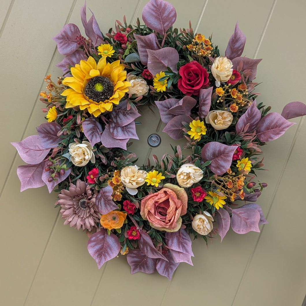 Taylor - Large Autumn Artificial Flower Wreath