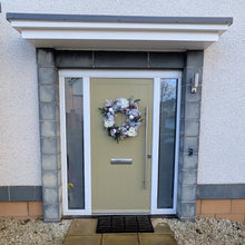 Load image into Gallery viewer, Snow Topped Hillside - XL Large PRE LIT Christmas Artificial Flower Wreath
