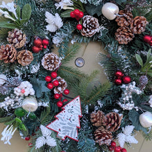 Load image into Gallery viewer, Vintage Christmas - Large Christmas Artificial Flower Wreath
