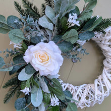 Load image into Gallery viewer, Winter Rose - Large Christmas Artificial Flower Wreath
