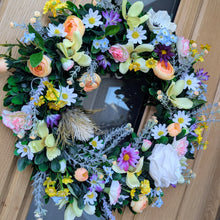Load image into Gallery viewer, Felicity - Spring Summer Med/Large Artificial Floral Door Wreath
