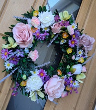 Load image into Gallery viewer, Maeva - Spring Summer Med/Large Artificial Floral Door Wreath (Copy)
