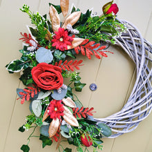 Load image into Gallery viewer, Partridge Blooms artificial christmas wreath made in Glasgow, Scotland
