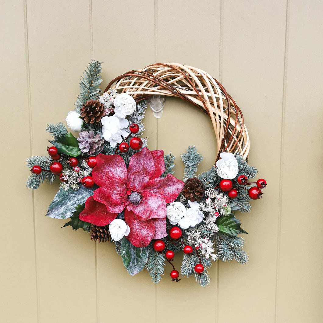 Partridge Blooms Christmas artificial wreaths made in Glasgow, Scotland