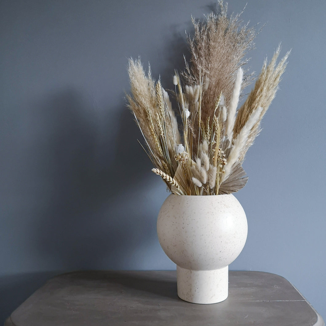 Partridge Blooms Pampas Vase Arrangement in Ceramic Vase