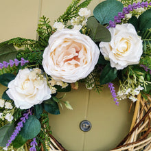 Load image into Gallery viewer, Partridge Blooms artficial flower wreath made in Glasgow, Scotland
